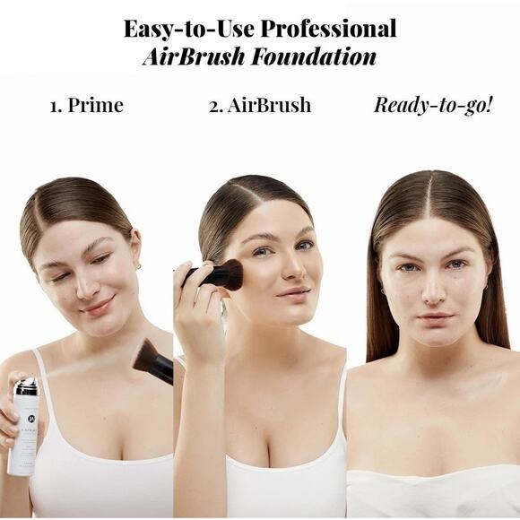 Light Magic Minerals Airbrush Foundation Makeup Silky Mist Spray Foundation Set - Picture 6 of 8